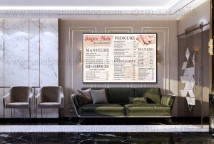 wall menu nail spa