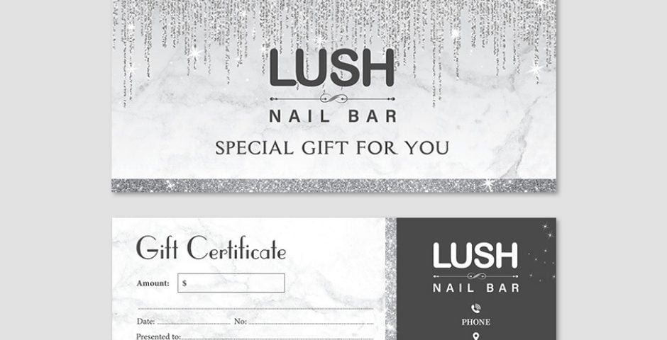 gift certificate nail and spa design luxury