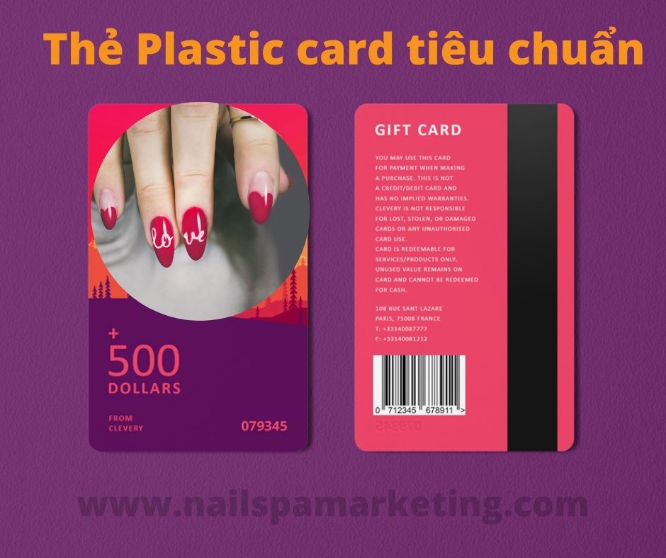 design placstic card for nail in usa
